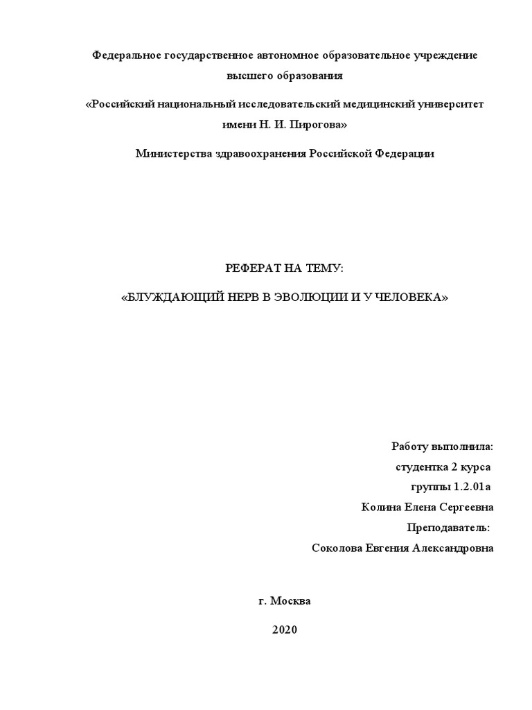 Реферат: Анатомия тройночного нерва